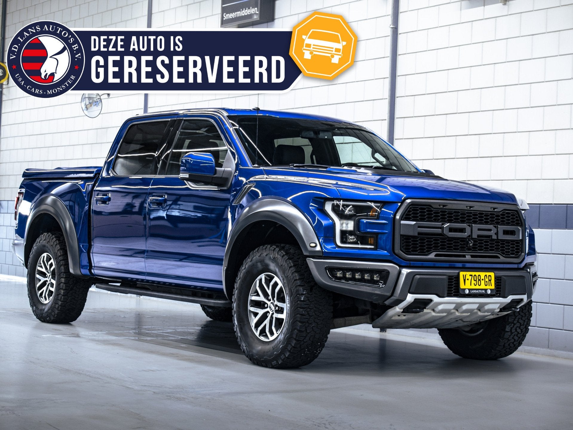 Ford USA F-150 3.5L V6 Raptor | Nieuw motorpakket/distributi, Auto's, Automaat, Dealer onderhouden, 2740 kg, Blauw