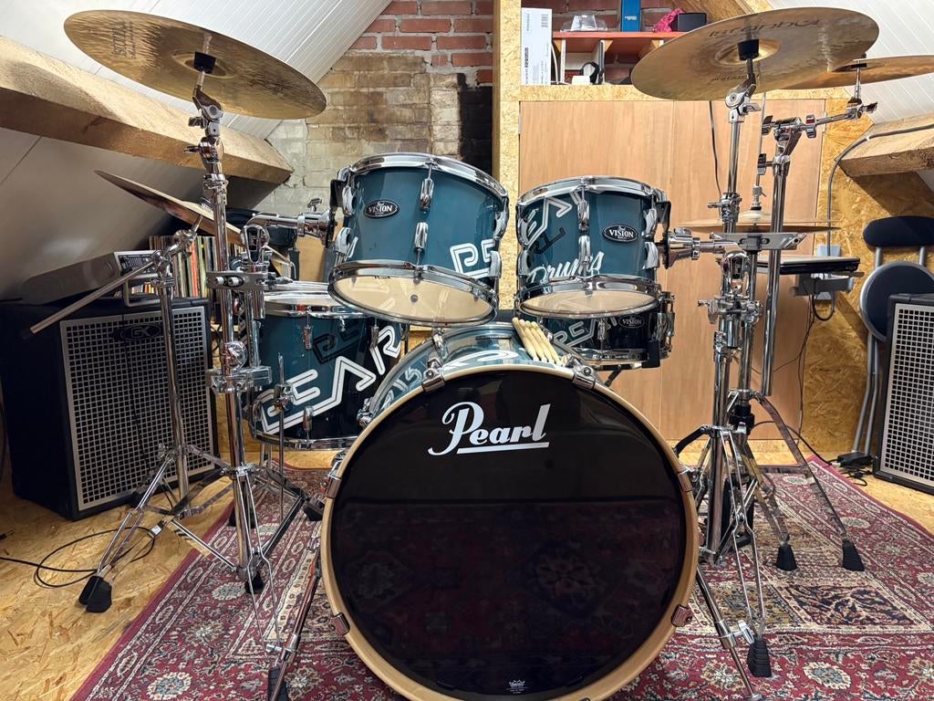 Pearl Vision 6 delig incl. Istanbul 5 Cymbals set, Mehmet, Ophalen, Gebruikt, Pearl