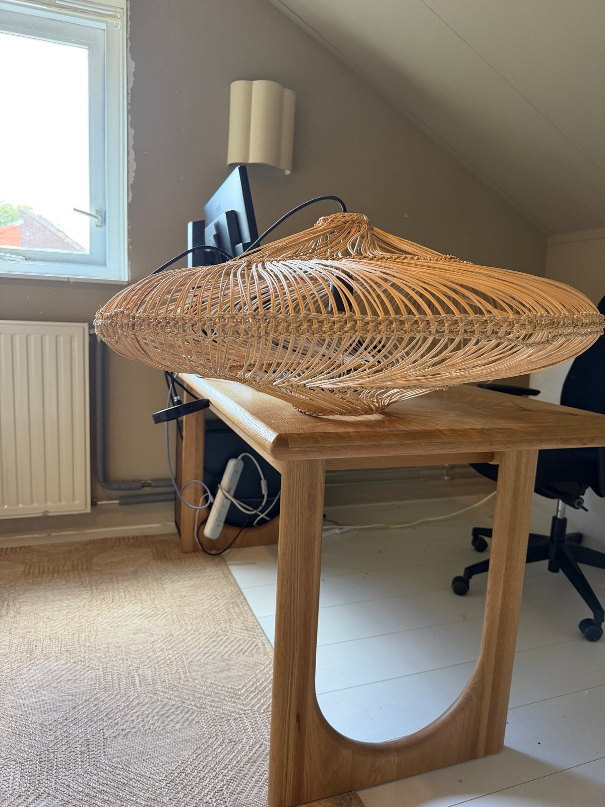 HKliving Wicker Hanglamp rotan, Ophalen, Gebruikt, Natuurlijk materiaal