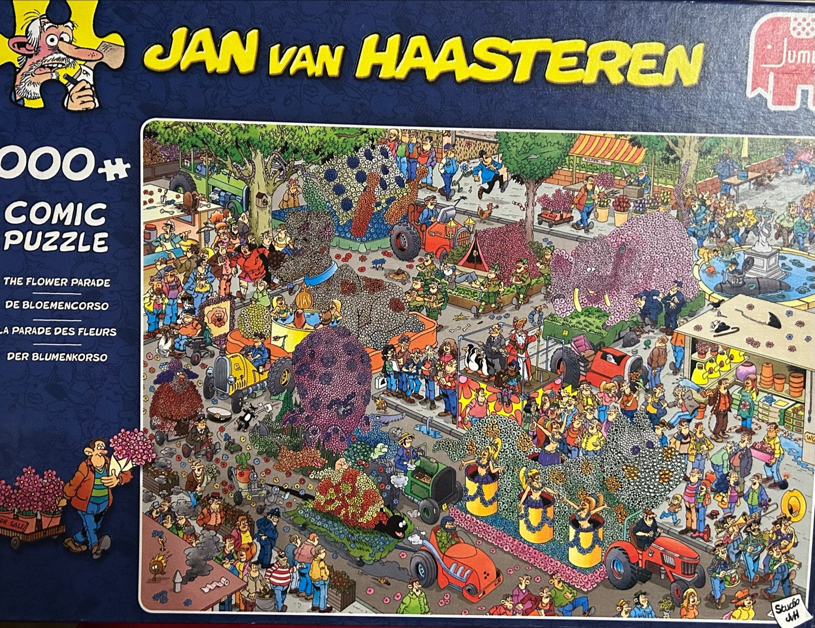 Jan van Haasteren puzzel 1000 stukjes - De Bloemenparade, Ophalen of Verzenden, Meer dan 50 stukjes, Gebruikt, 6 jaar of ouder