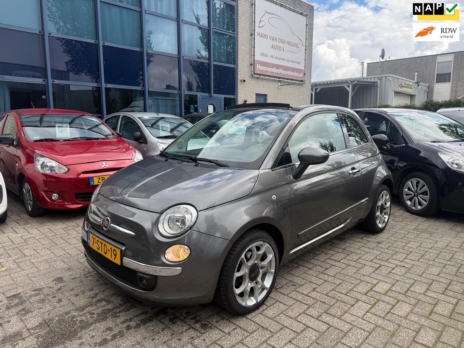Fiat 500 0.9 TwinAir Lounge Cabrio, Airco, APK 09/27, Euro 5, 86 pk, Gebruikt, 31 €/maand