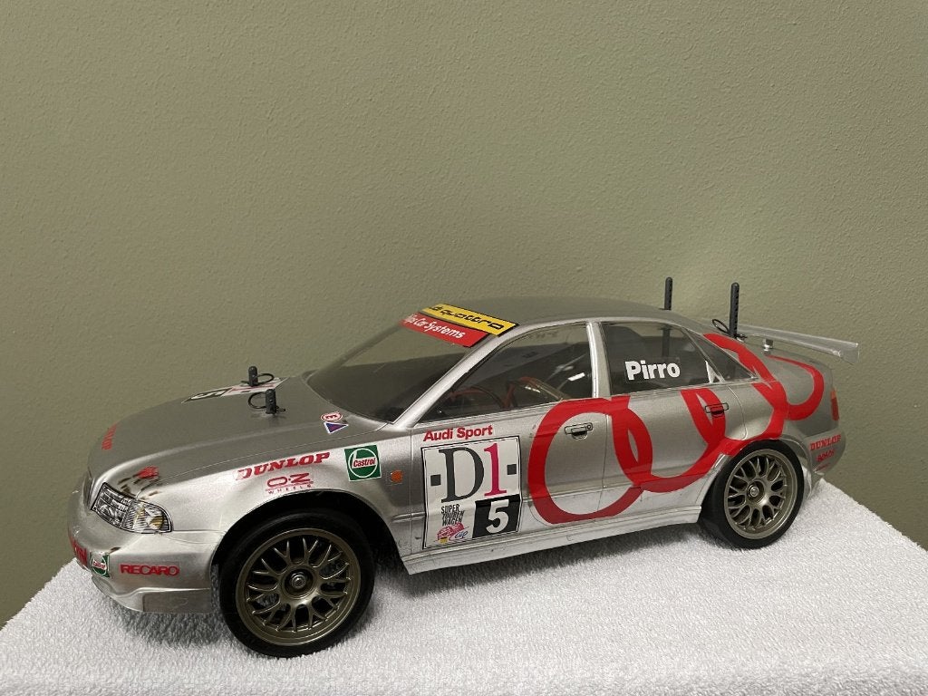 Tamiya 1:10 – Audi A4 Quattro Touring, TA-03R chassis, Elektro, Gebruikt, Ophalen of Verzenden, Schaal 1:10