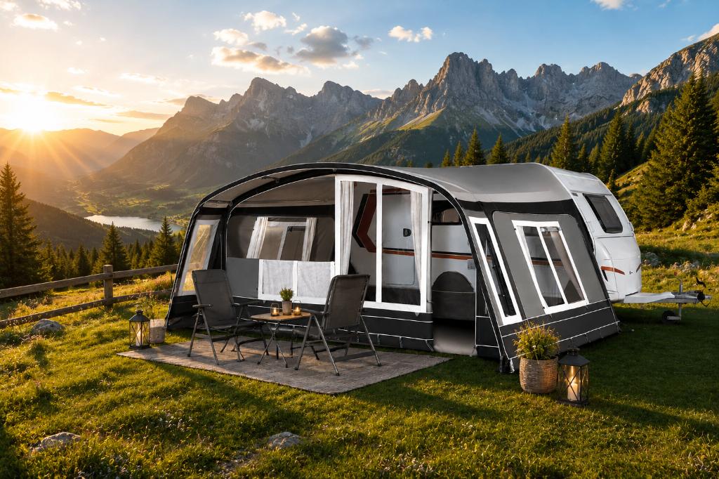 Doréma Onyx Maat 16 voortent | NIEUW | van €2799 voor €1799, Caravans en Kamperen, Ophalen, Dorema, Ten Cate All Season 240g/m2