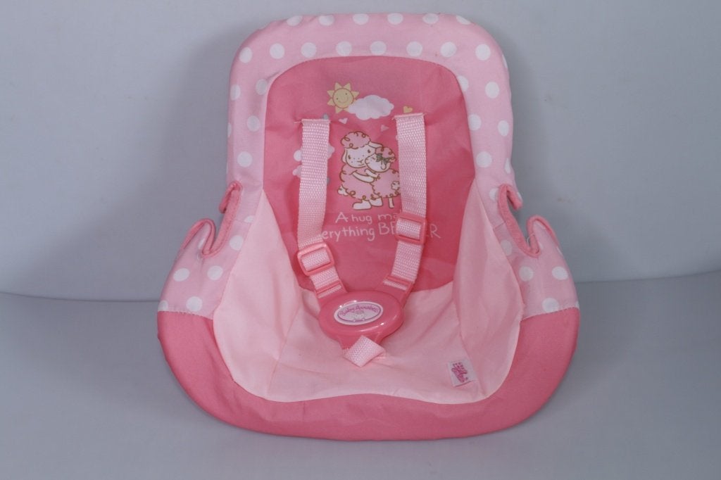 Baby Annabell poppenautostoeltje autostoeltje roze schaapje, Kinderen en Baby's, Ophalen of Verzenden, Zo goed als nieuw, Overige typen