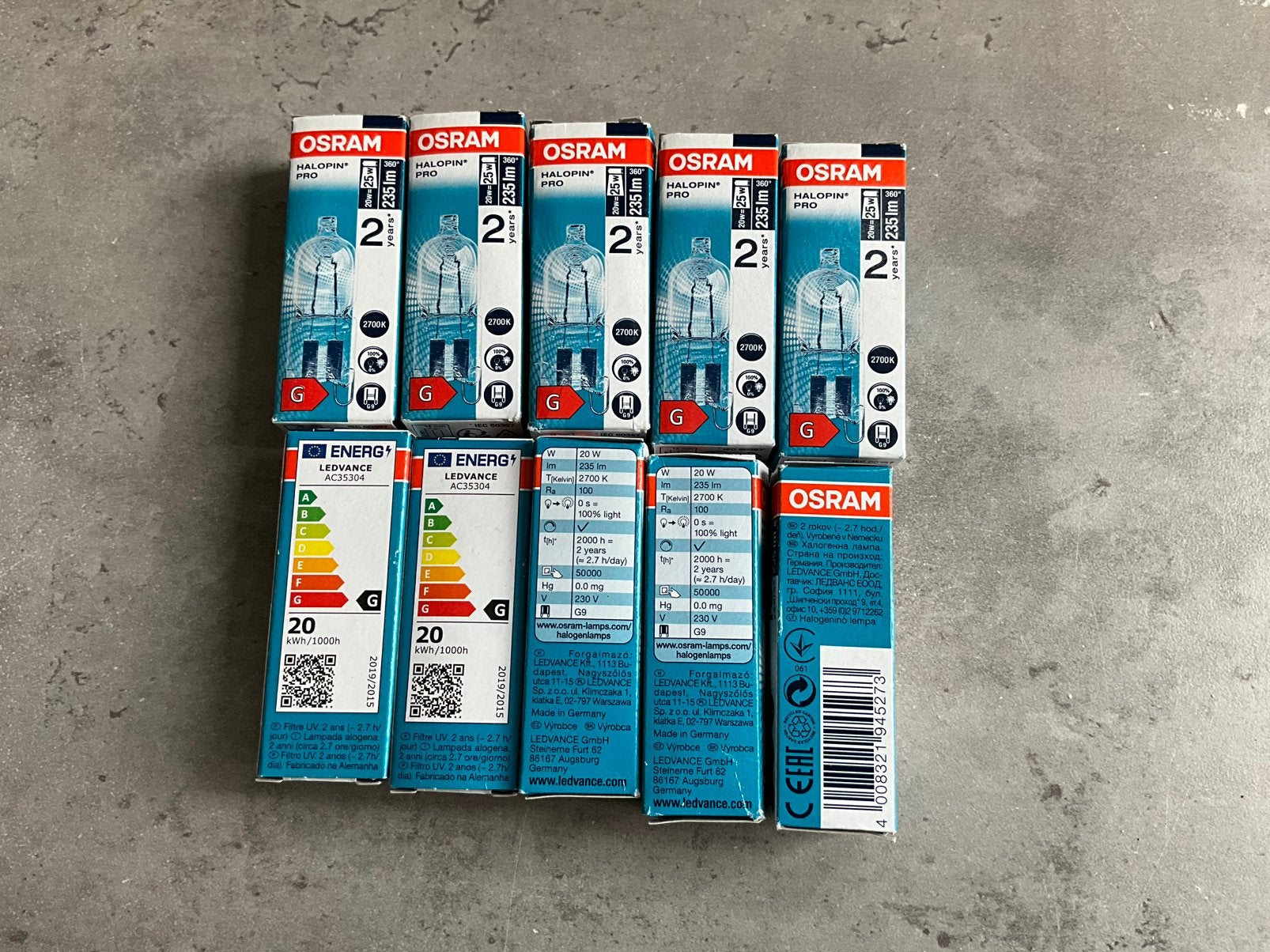10x Osram G9 Halopin Halogeen, Ophalen of Verzenden, Nieuw
