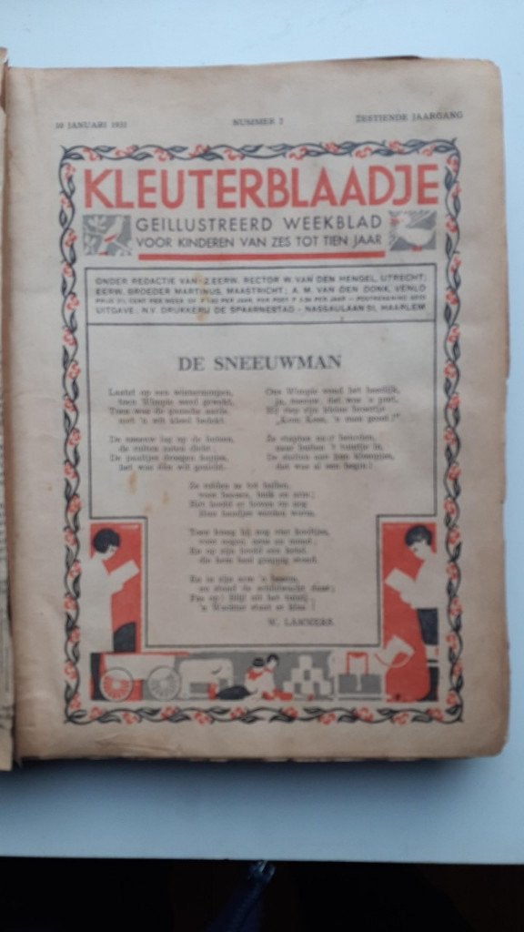 KLEUTERBLAADJE geïllustreerd weekblad voor kinderen van, Ophalen of Verzenden, Gelezen, Overige typen
