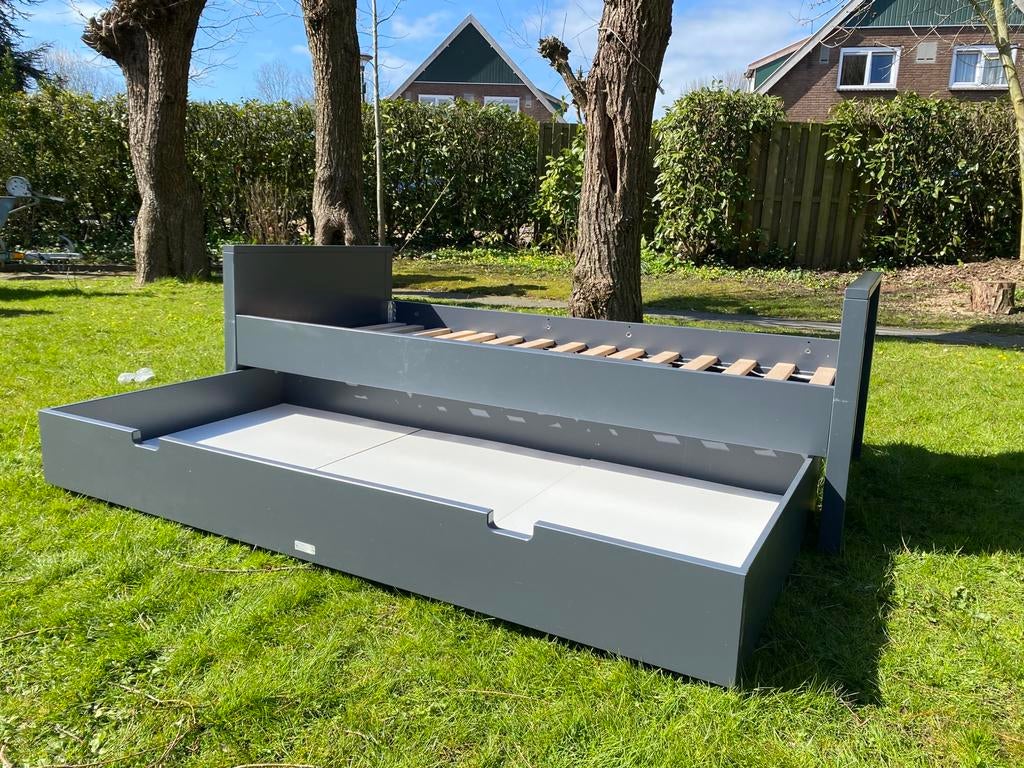 Bopita kinderbed 90x200 – antraciet grijs ️, 85 tot 100 cm, Gebruikt, 180 cm of meer, Ophalen