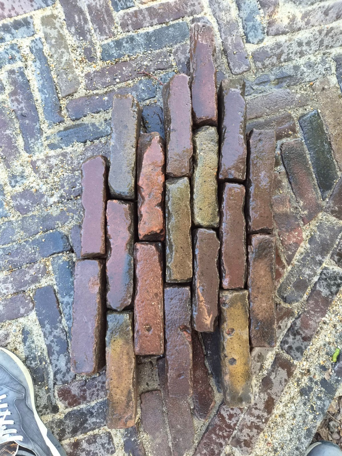 Zeldzame Oude Waaltjes Amersfoort - Goud Bont, Tuin en Terras, Ophalen, Gebruikt, Keramiek, Klinkers