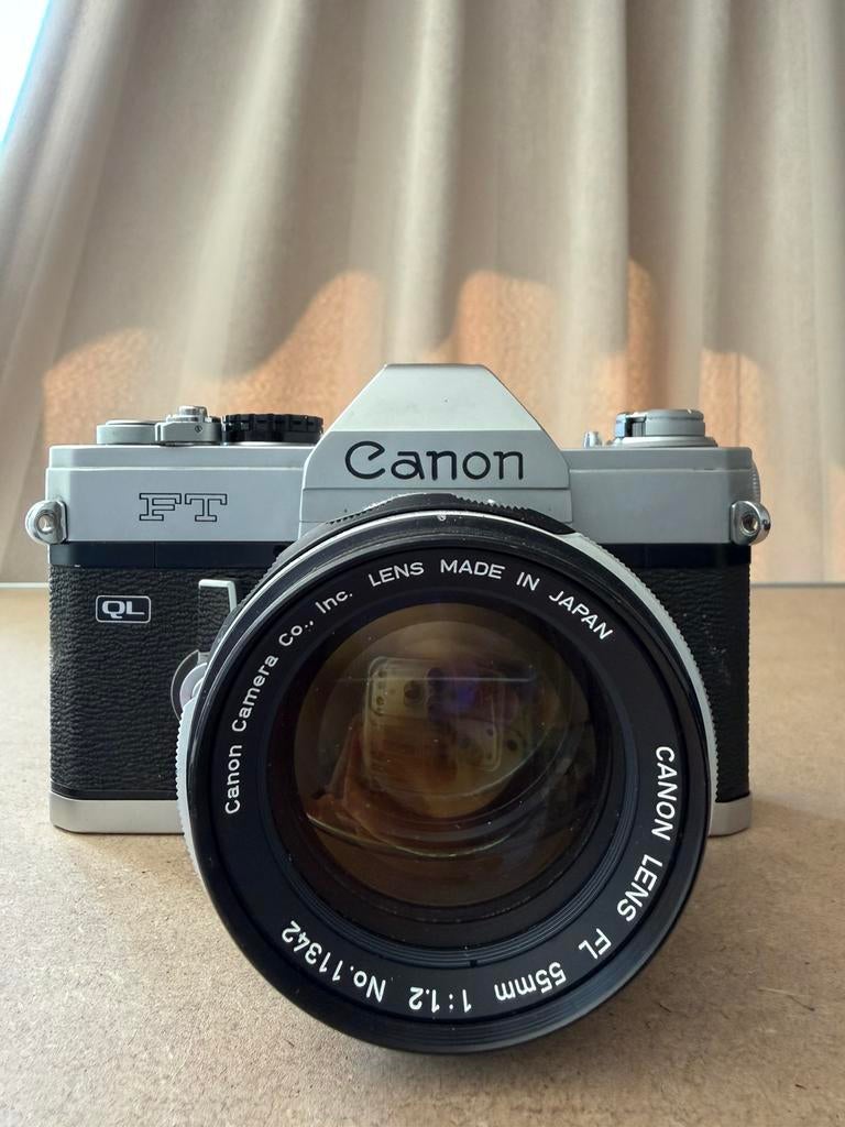 Canon FT QL + Canon FL 55mm f/1.2, Ophalen of Verzenden, Zo goed als nieuw, Spiegelreflex, Canon