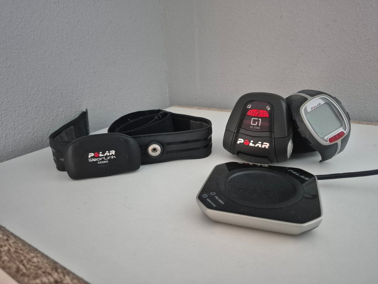 TEAB Polar sporthorloge set met hartslag- en GPS-sensor, Ophalen, Gebruikt, Polar, Met loopsnelheid