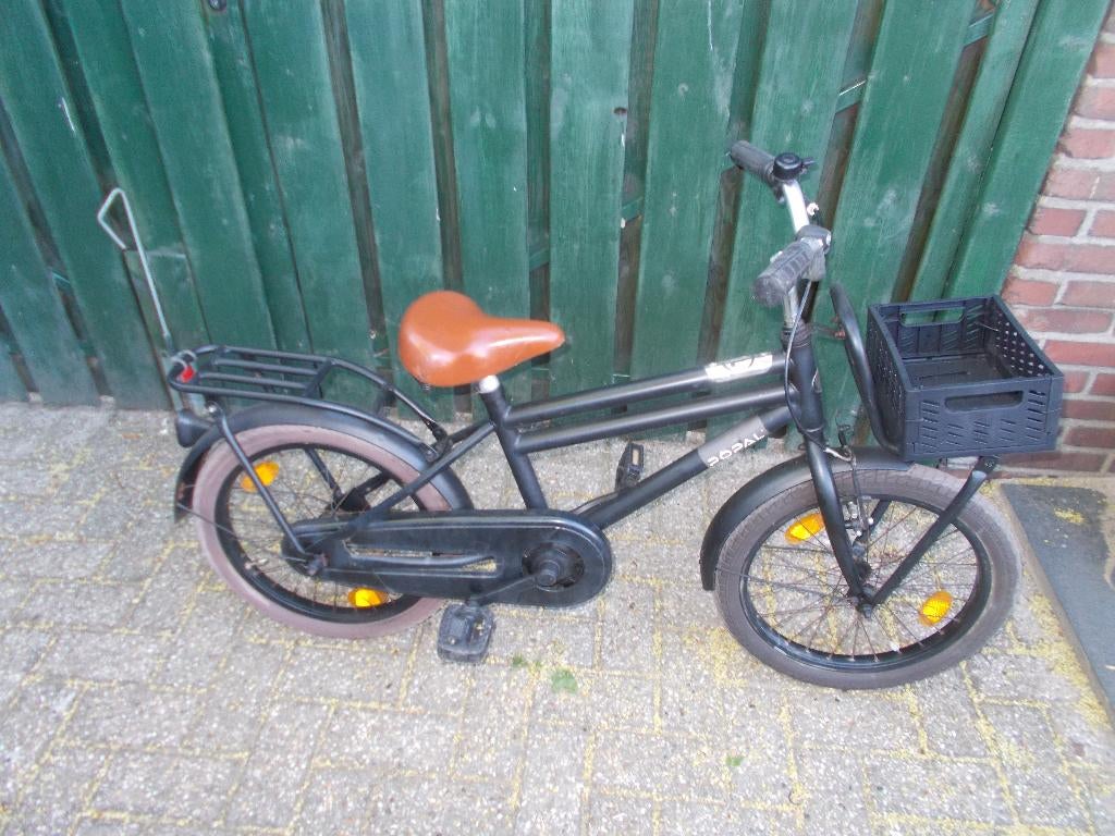 Leuke 18 inch popal transportfiets, Fietsen en Brommers, Ophalen, Gebruikt, Terugtraprem, 18 inch