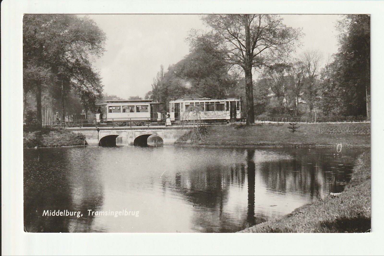 MIDDELBURG TRAMSINGELBRUG ELECTRISCH TRAMSTEL OP BRUG FIETS, Ophalen of Verzenden, 1960 tot 1980, Ongelopen, Zeeland