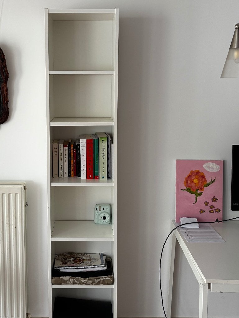 White Bookcase / Bookshelf, Ophalen, Minder dan 50 cm, Gebruikt, 200 cm of meer