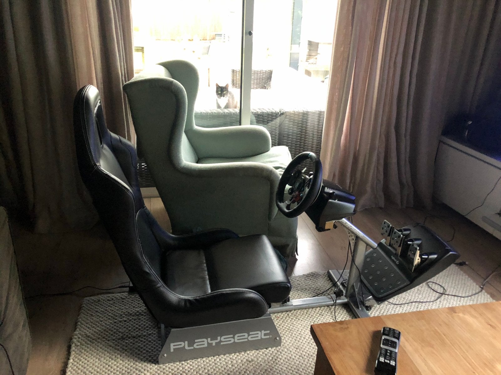 Playseat met Thrustmaster T300 RS GT en Ferrari F1 Add-on, Spelcomputers en Games, Spelcomputers | Overige Accessoires, Ophalen