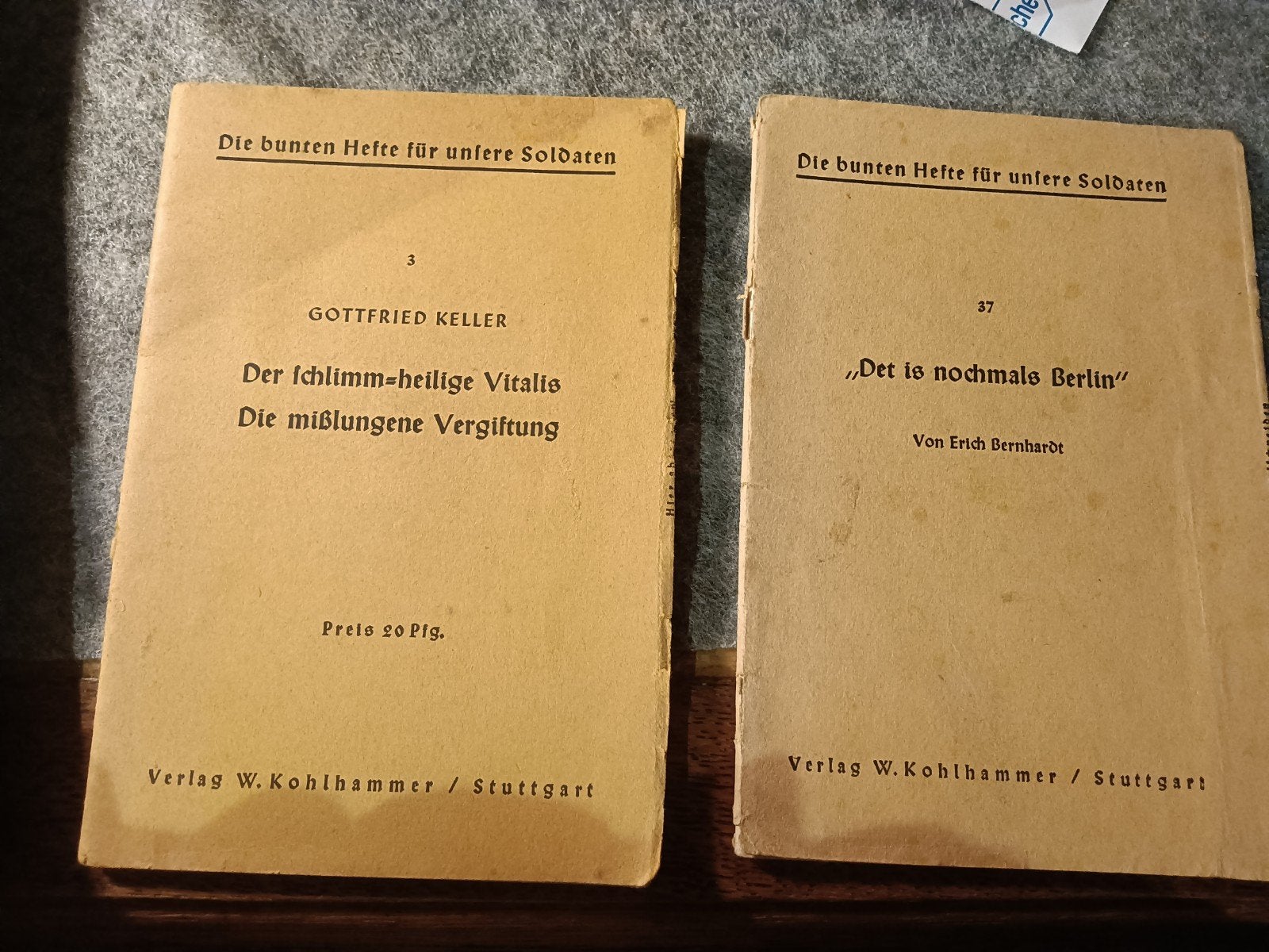 Twee Wehrmacht soldaten verhalen boekjes 1939, Verzamelen, Militaria | Tweede Wereldoorlog, Ophalen of Verzenden, Duitsland, Boek of Tijdschrift
