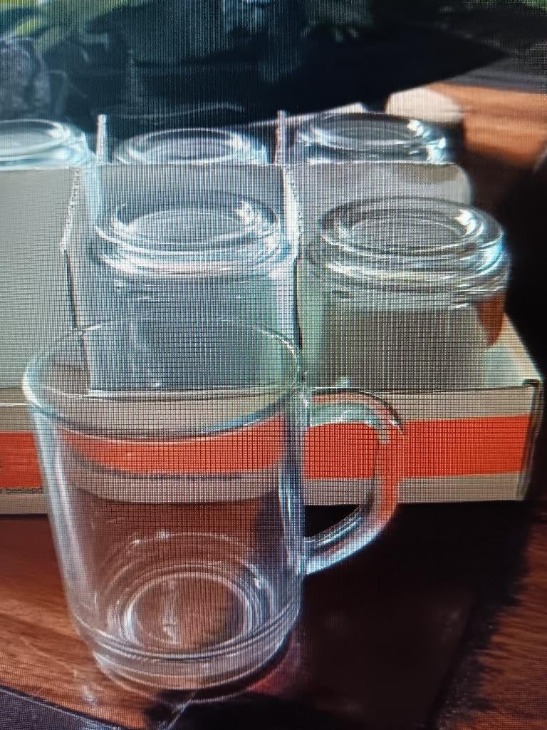6 nieuwe thee glazen mokken duralex, Ophalen, Glas of Glazen, Nieuw, Glas