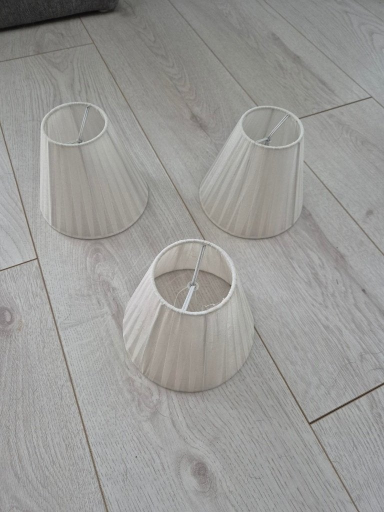 Mooie Organza klemlampenkapjes, Wit, Rond, Nieuw, Textiel