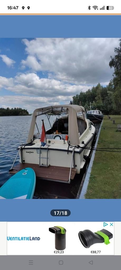 Te koop Waterland 700 kajuit boot, Ophalen, Gebruikt, Diesel, Waterland