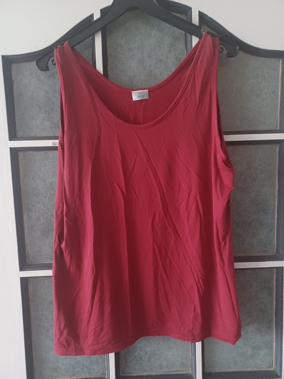 Bordeauxrode top, maat XL, Maat 46/48 (XL) of groter, Ophalen of Verzenden, Zo goed als nieuw, Zonder mouw