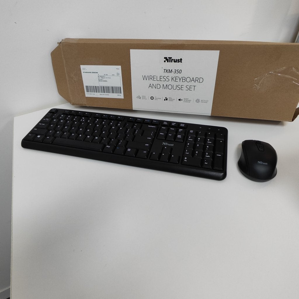 Trust TKM 350 - Draadloos Toetsenbord en Muis - Qwerty, Niet ingevuld, Ergonomisch, Niet ingevuld, Nieuw