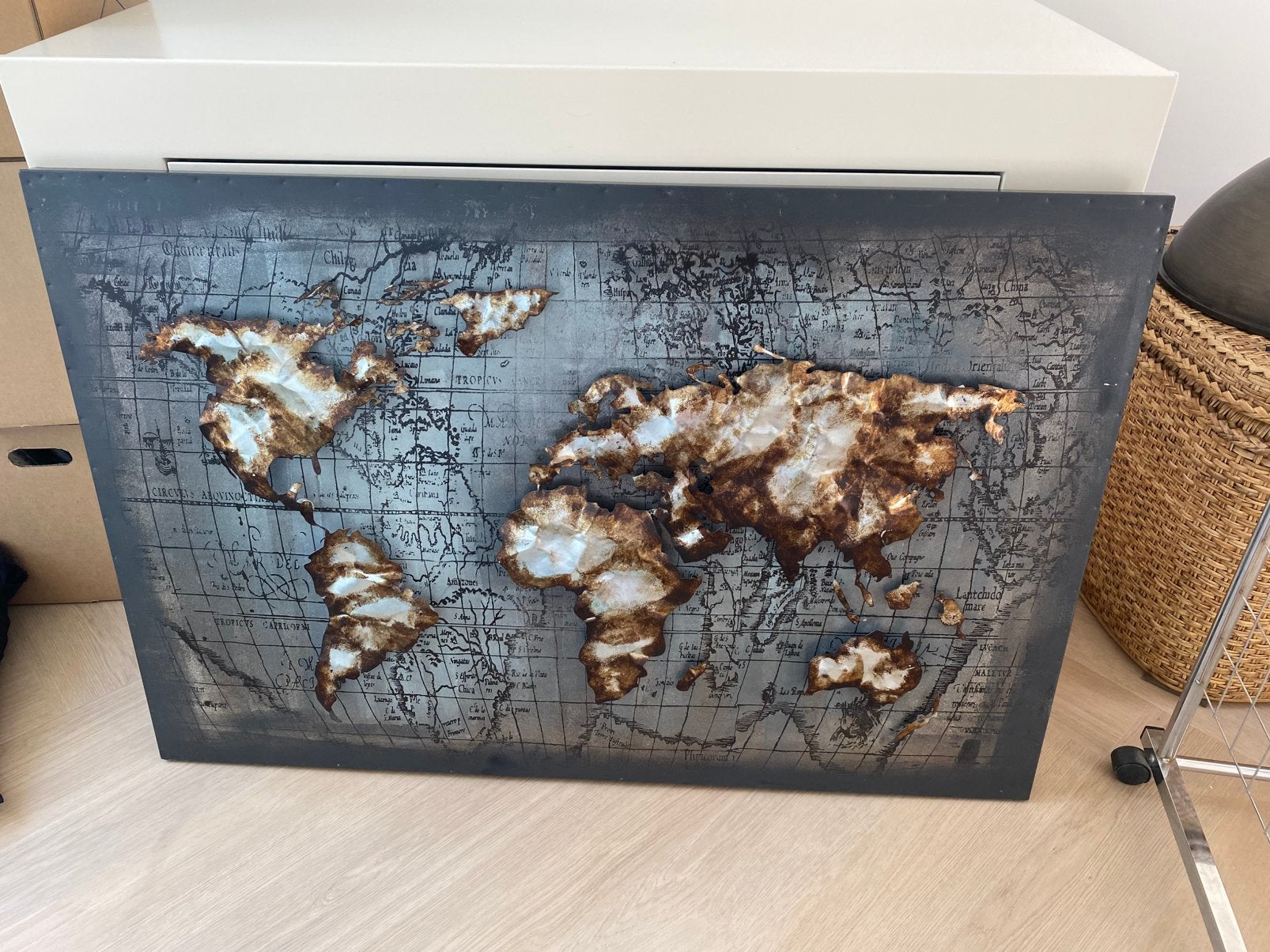 Mooi metalen 3D schilderij, Huis en Inrichting, Woonaccessoires | Schilderijen, Tekeningen en Foto's, Ophalen, Zo goed als nieuw