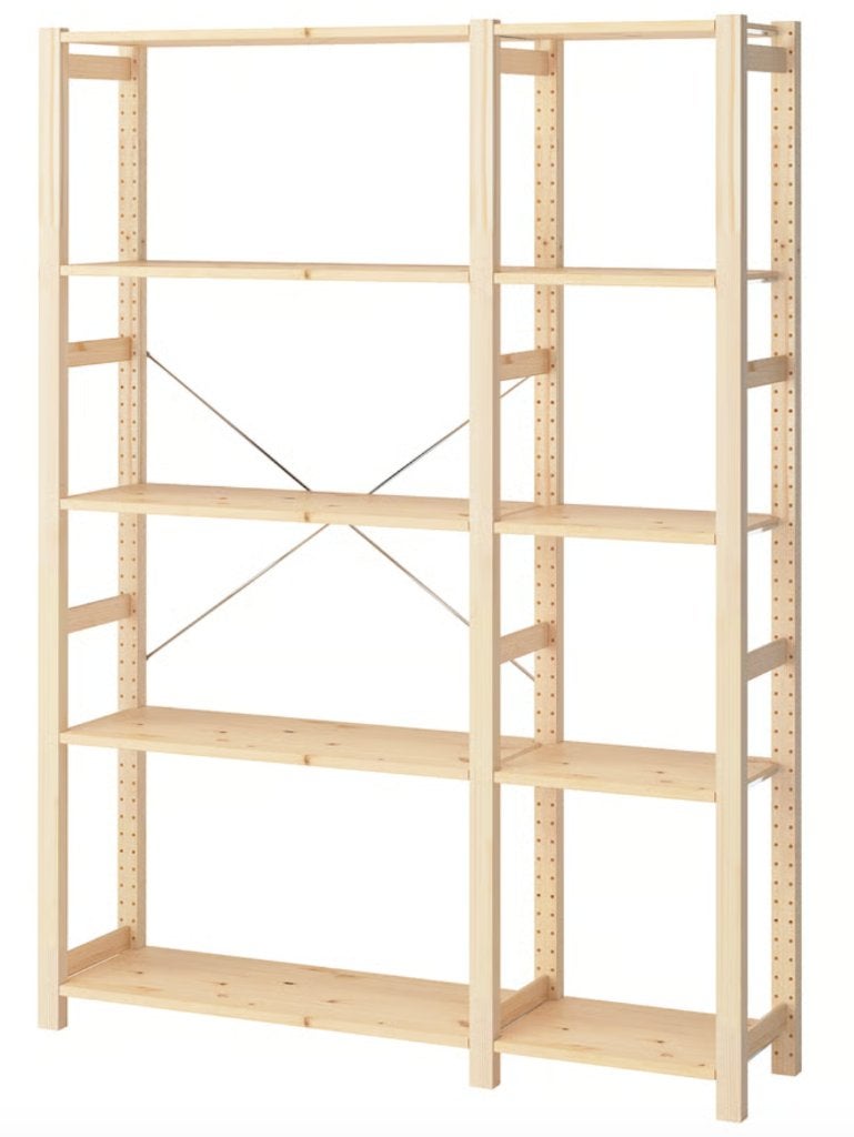 IKEA IVAR 2 elementen/planken, grenen 134x50x179 cm, Ophalen, Gebruikt