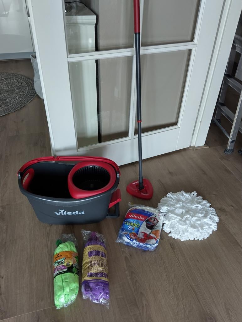 Vileda Easy Wring & Clean Mop Systeem met 3 extra moppen, Ophalen of Verzenden
