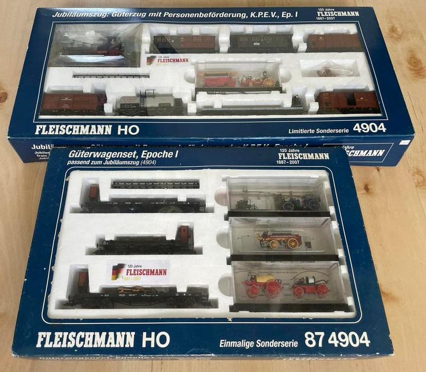 Fleischmann HO Jubileum Treinsets 4904 en 87 4904, Hobby en Vrije tijd, Treinset, Gelijkstroom, -, Fleischmann