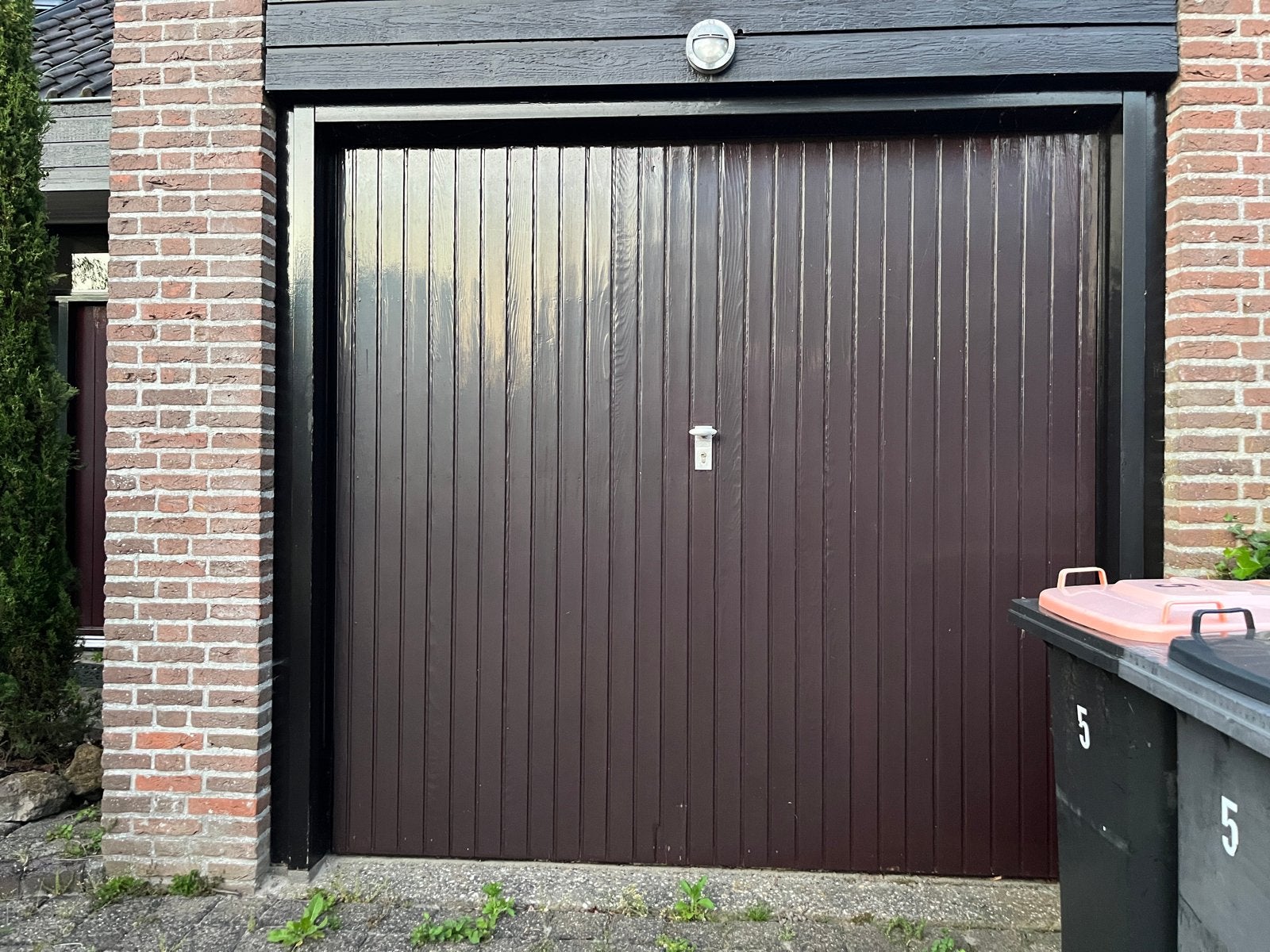 Houten Garagedeuren met Slot en Handvat, Ophalen, Gebruikt, Garagedeur, Hout