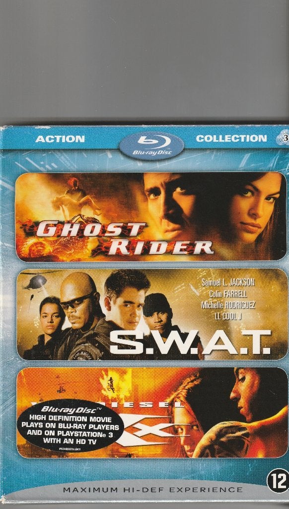 Action collection 3 blu ray box ghost rider s.w.a.t. Xxx, Engels, Vanaf 16 jaar, Nederlands, Actie