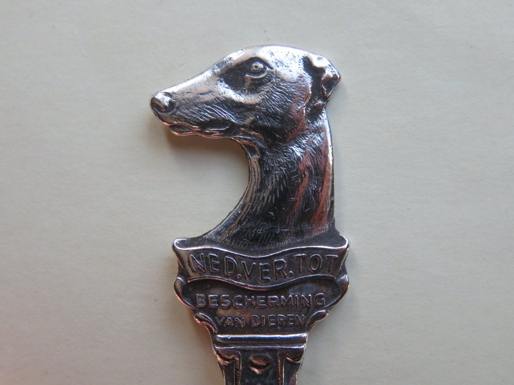 Verzilverde suikerschep Whippet / hond, Verzenden