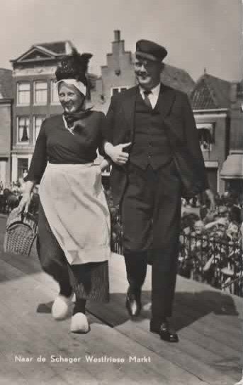 Schagen Naar de Schager Westfriese Markt klederdracht, Verzenden, 1940 tot 1960, Ongelopen, Noord-Holland