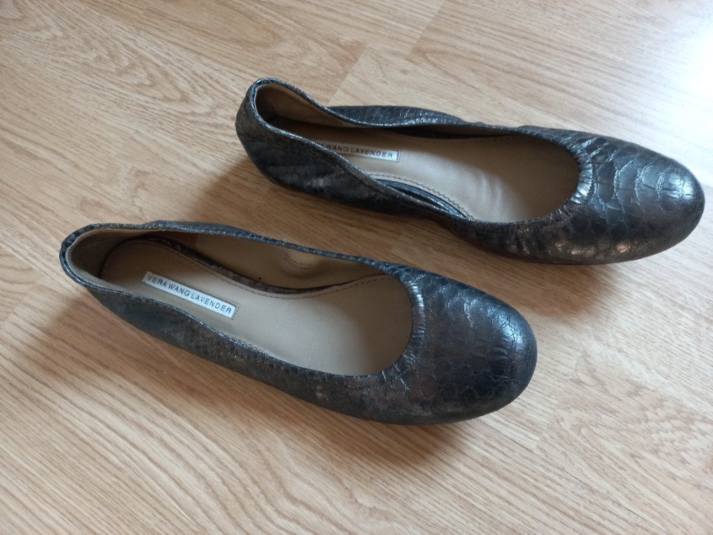 Ballerina's Vera Wang maat 39, Grijs, Gedragen, Ballerina's, Ophalen of Verzenden