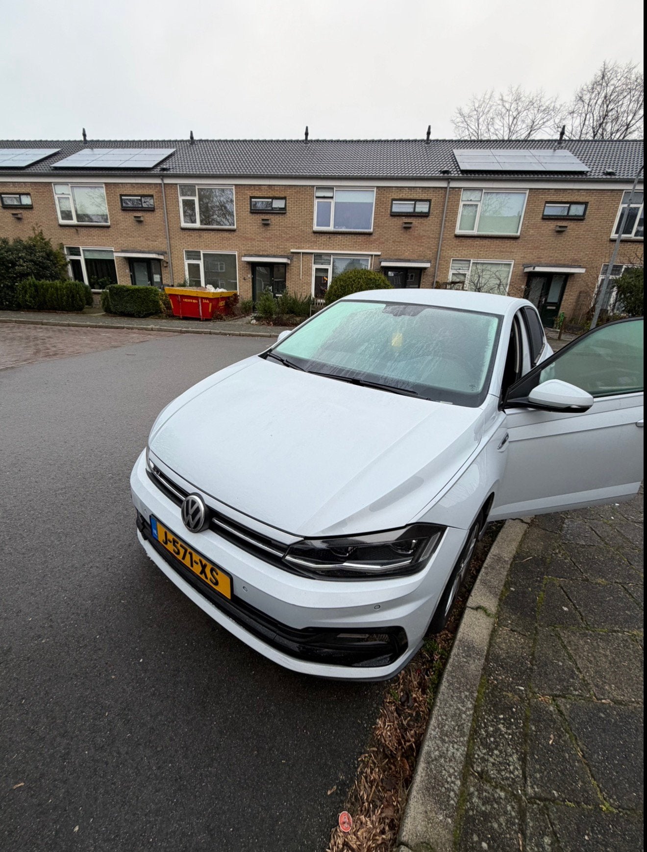 VW Polo R LINE 1.0 TSI 2018 Wit, FULL OPTION, Auto's, Voorwielaandrijving, Dealer onderhouden, Stof, 40 €/maand