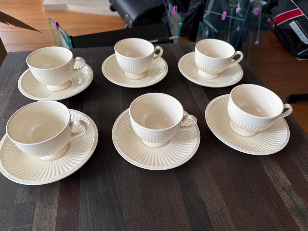 6x Wedgwood kop en schotels - Edme Barlaston Etruria, Ophalen of Verzenden