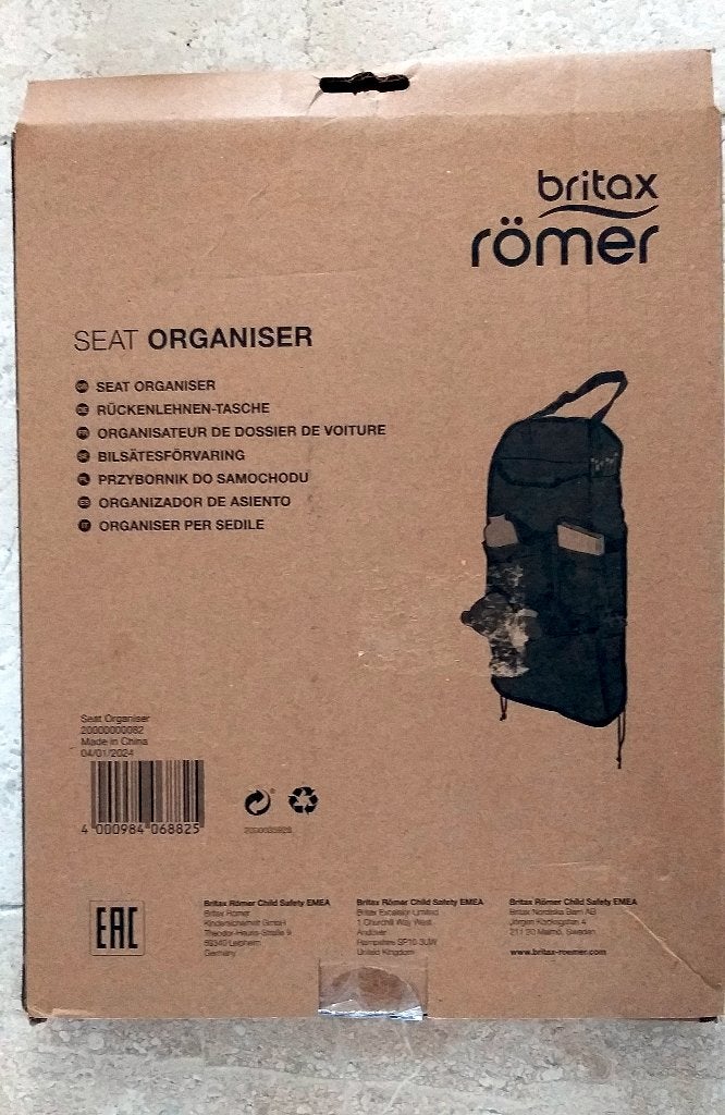 Britax Römer Seat / Autostoel Organizer / Tas, Auto diversen, Ophalen, Nieuw