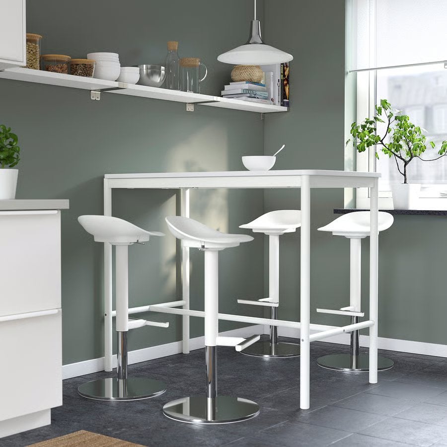 4 Ikea barkrukken JANINGE, Ophalen, In hoogte verstelbaar, 60 tot 90 cm, Zo goed als nieuw