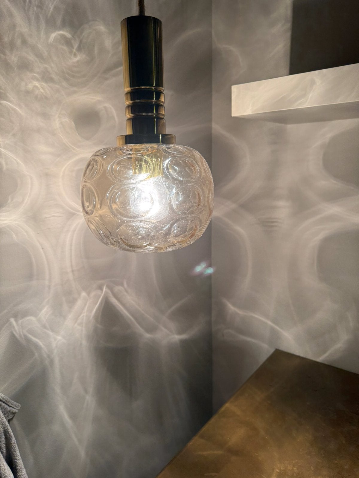 Twee unieke stuks Vintage Rookglas lampen jaren 60’ s Murano, Ophalen of Verzenden
