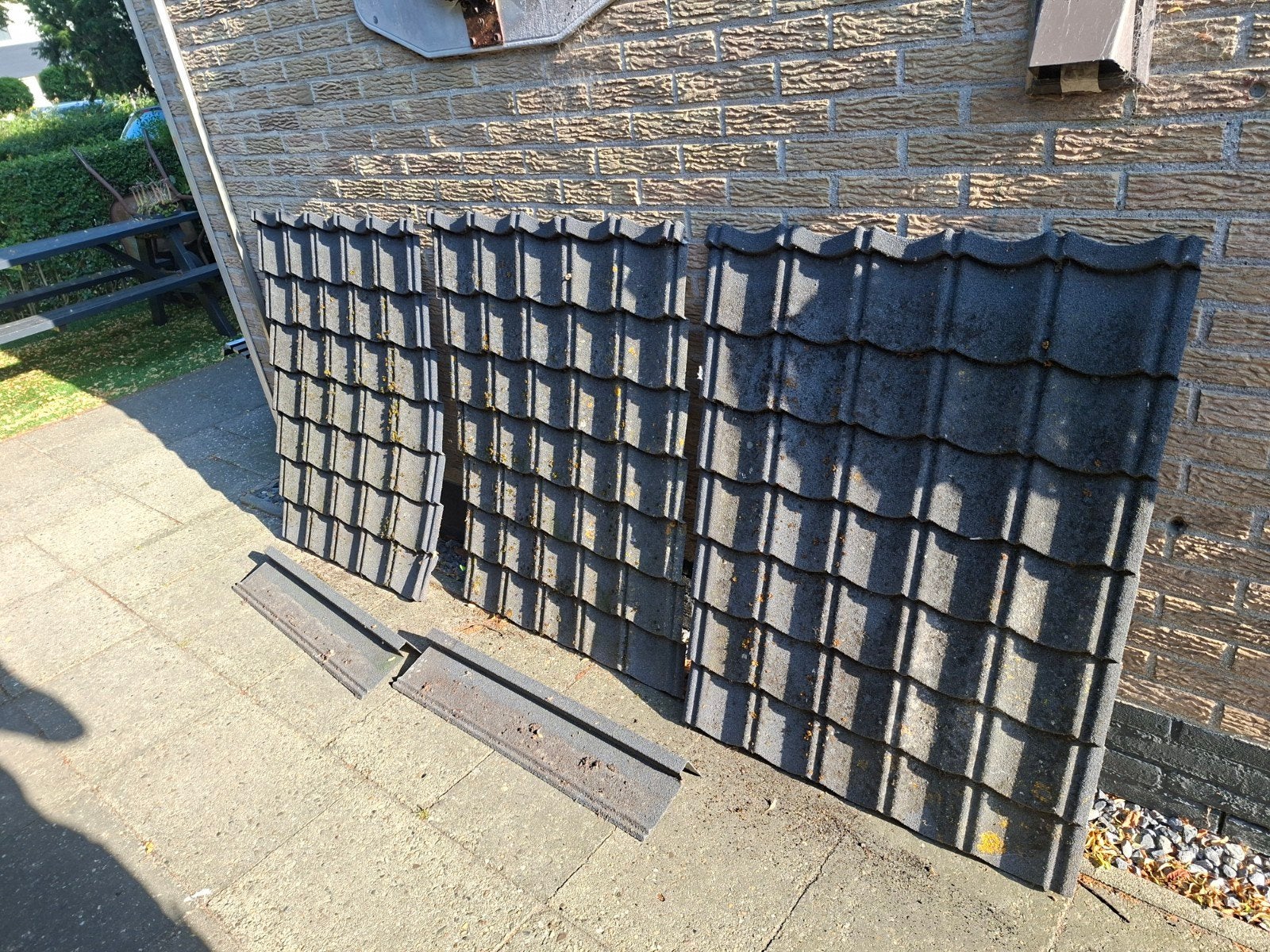Aquaplan dakpanplaten, Doe-het-zelf en Verbouw, Dakpannen en Dakbedekking, Steen of Klei, Zwart, Nieuw, 15 m² of meer