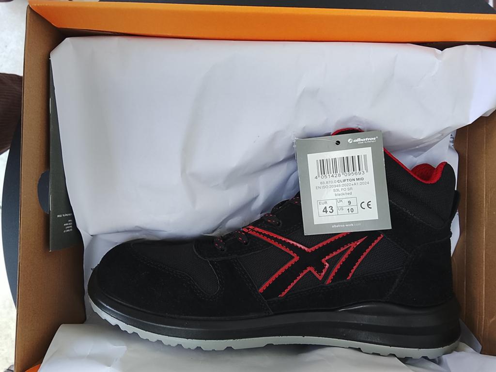 Albatros Clifton Mid S3L veiligheidsschoenen, maat 43, Ophalen of Verzenden, Nieuw