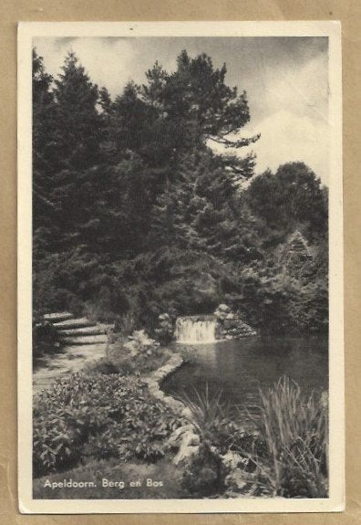 Oude ansichtkaart Apeldoorn. Berg en Bos. Gelopen 1952, Ophalen of Verzenden, 1940 tot 1960, Gelopen, Gelderland