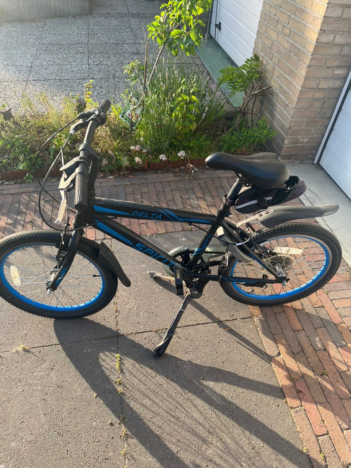 Blauwe kinderfiets van 20 inch, Ophalen, Gebruikt, Staal, 16 tot 20 inch