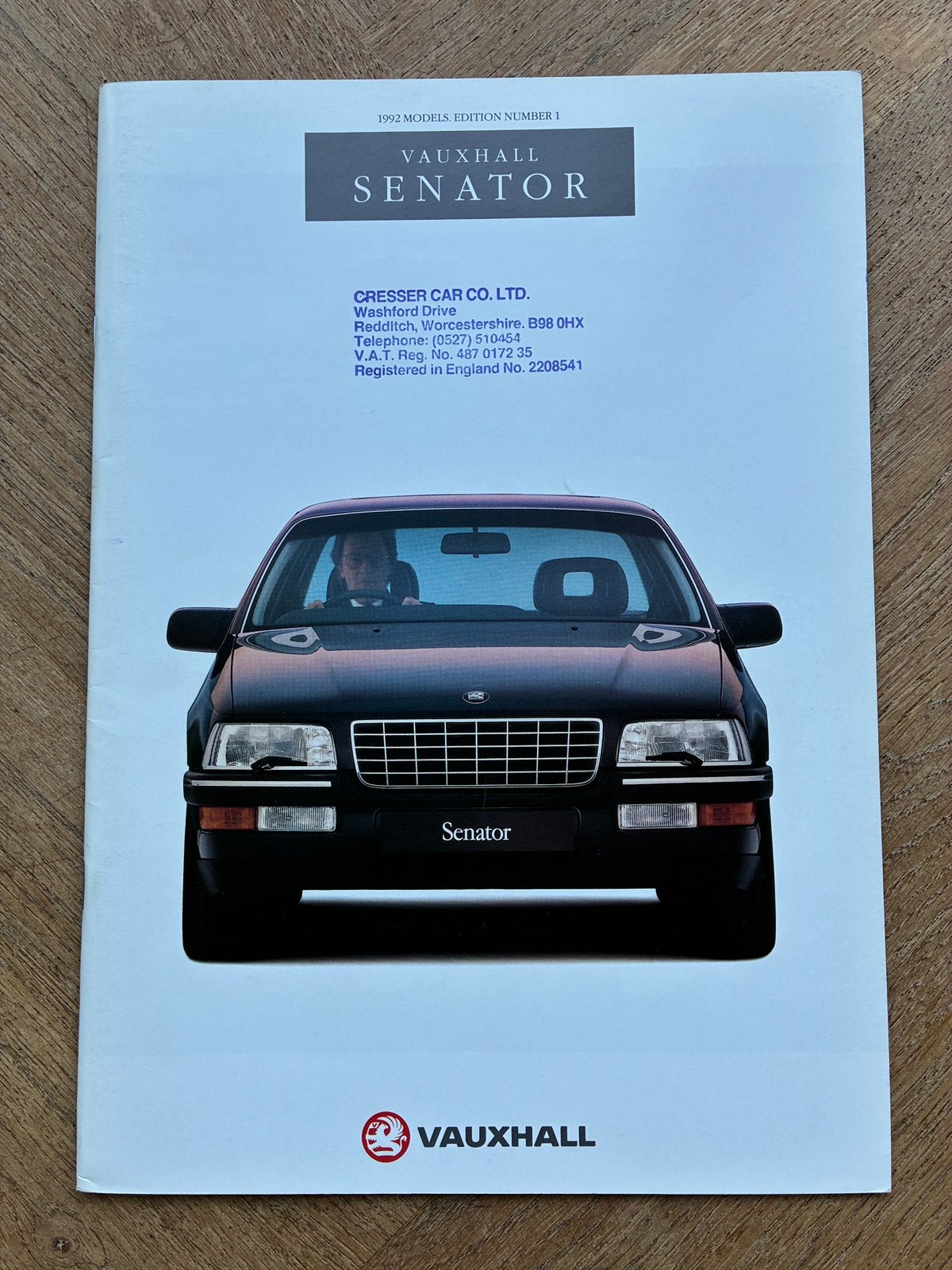Vauxhall Senator brochure 1992, Verzenden, Zo goed als nieuw, Overige merken