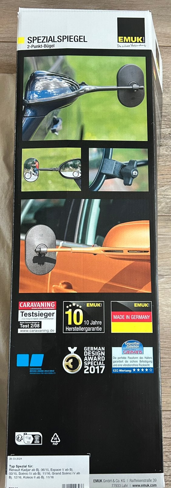 Caravan spiegels - Emuk, Ophalen, Zo goed als nieuw