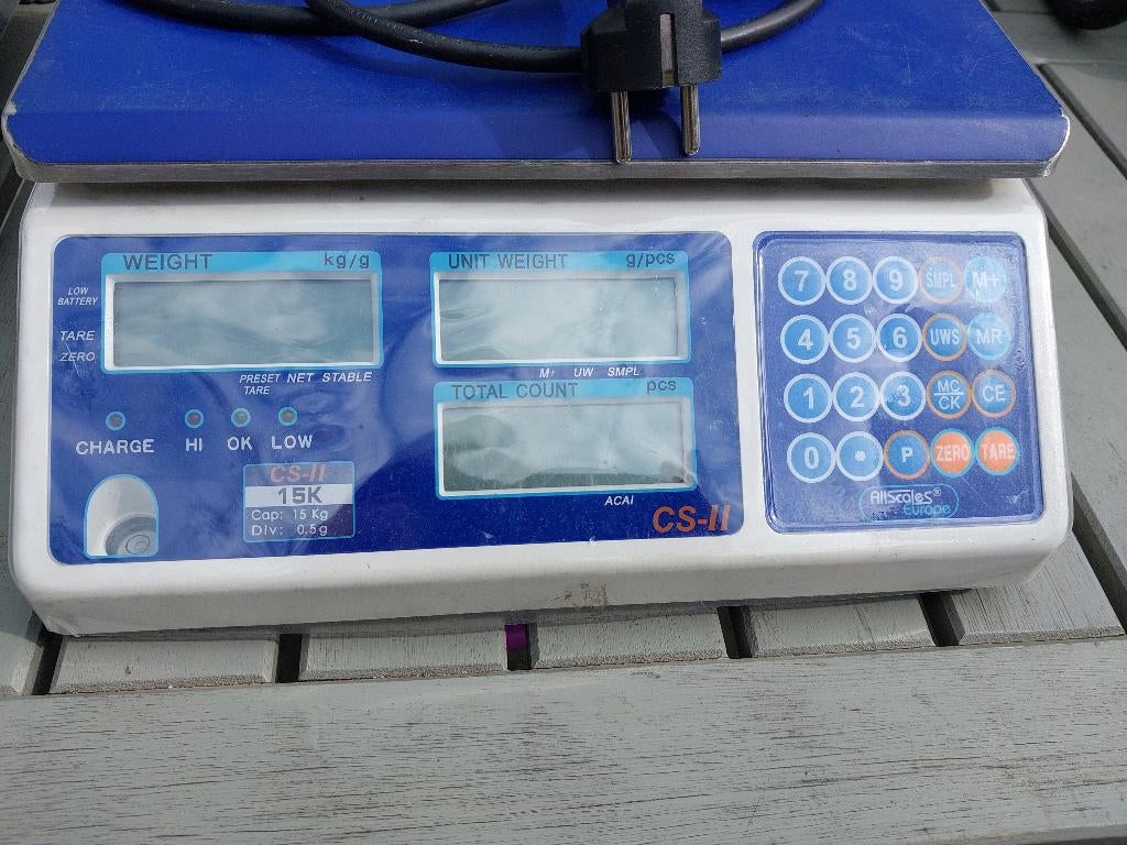 Allscales Europe telweegschaal CS-2 15kg, Ophalen, Gebruikt, Winkelweegschaal, 500 gram of grover