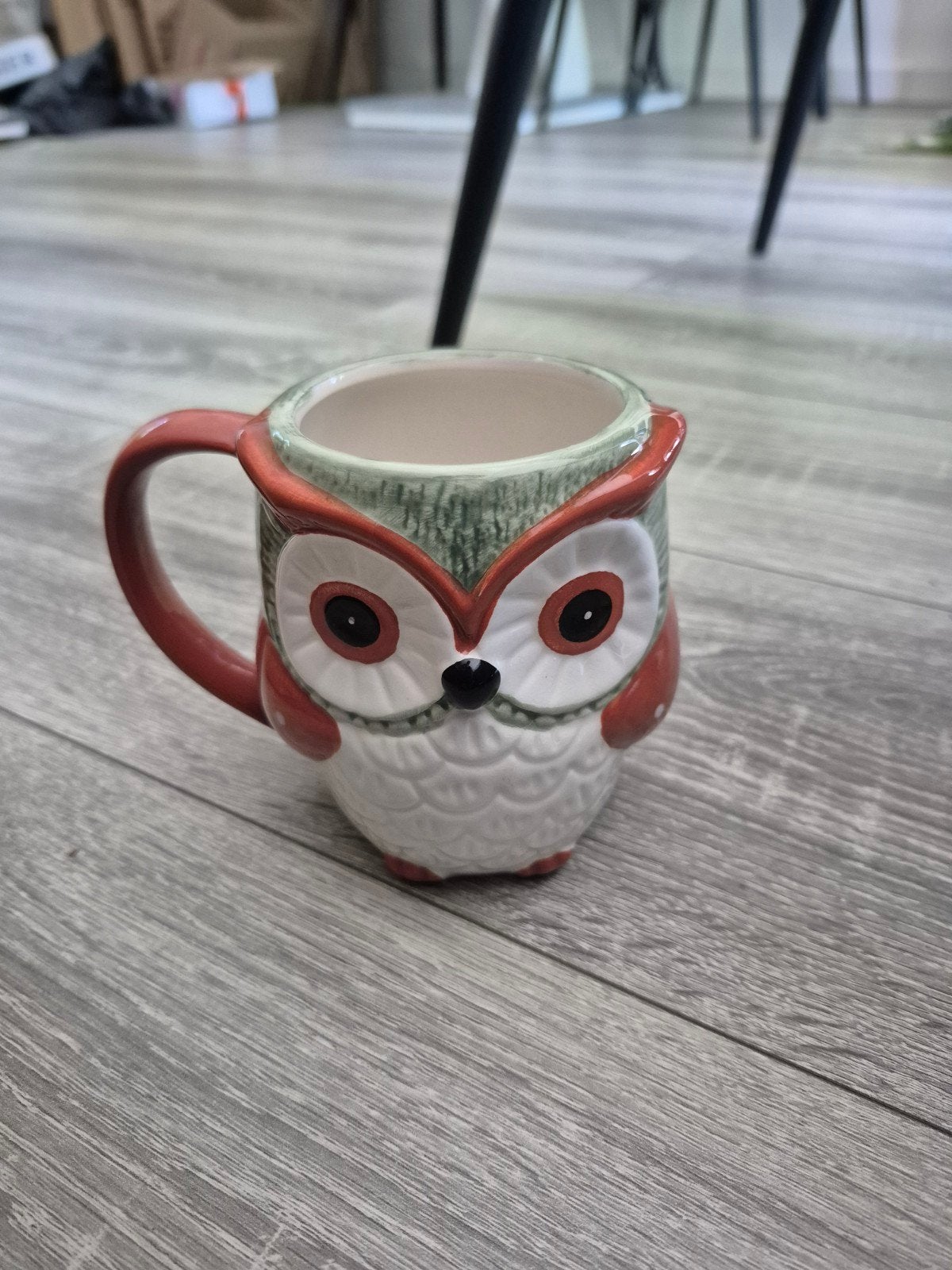 Leuke uil mok - perfect voor koffie of thee, Ophalen of Verzenden, Zo goed als nieuw, Meerkleurig, Steen/keramiek