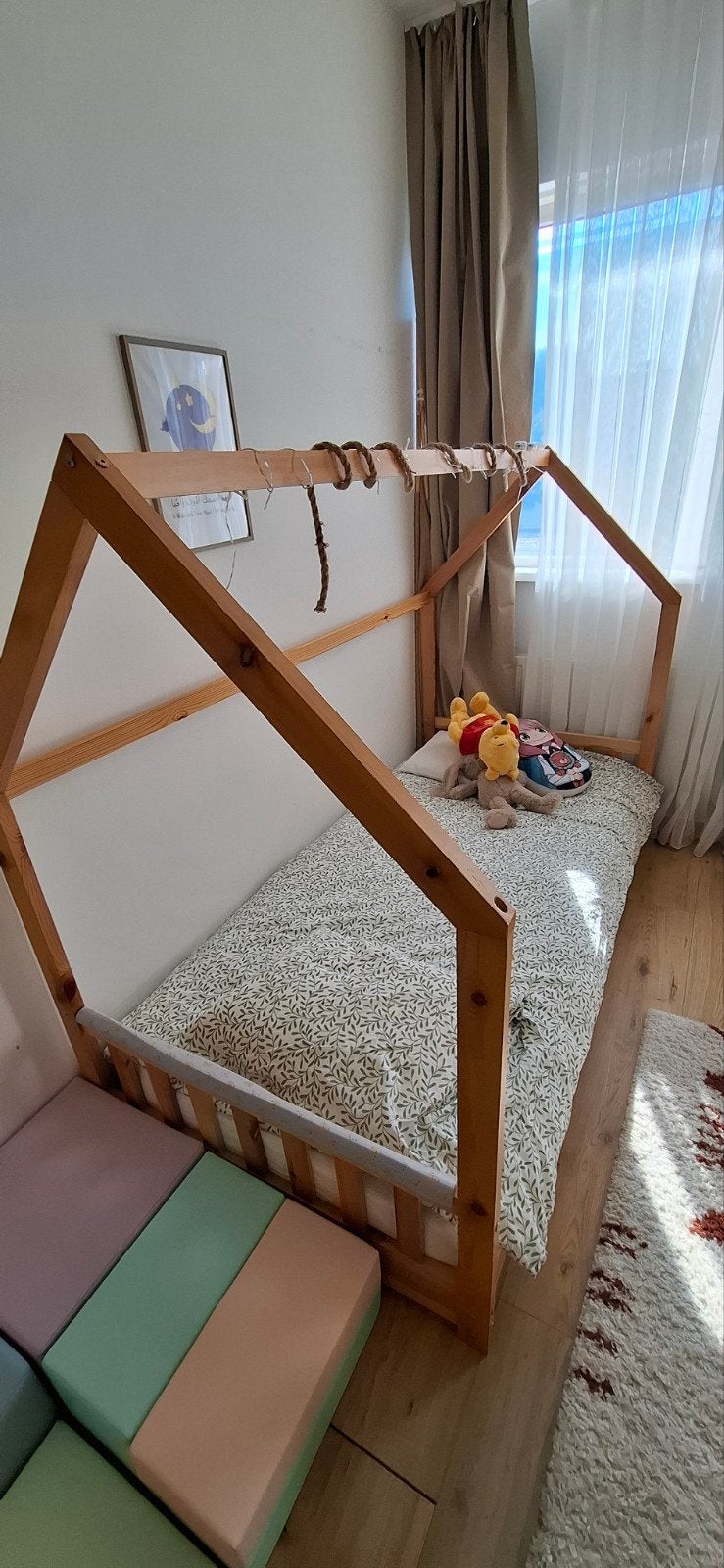 Montessori Bed Huisbed Kinderbed 90x190 cm Hout, Gebruikt, 90 cm, Ophalen of Verzenden, 200 cm