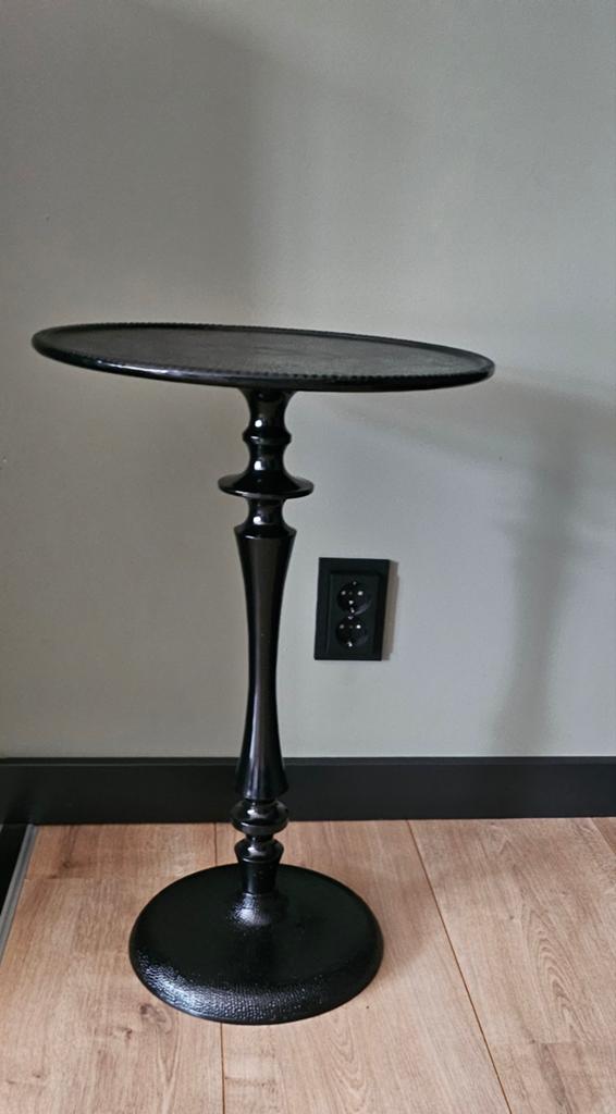 Bijzettafel Dutchbone zwart, Huis en Inrichting, Tafels | Bijzettafels, Ophalen, Rond, Minder dan 55 cm, 45 tot 60 cm