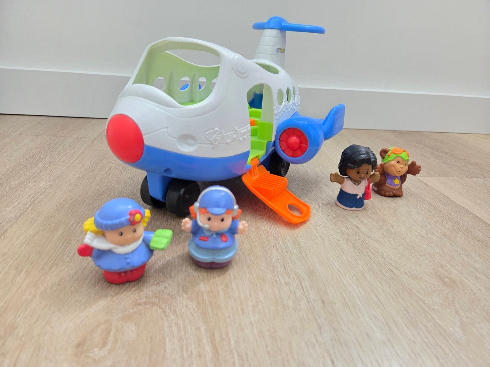 Little people vliegtuig met 4 poppetjes, Kinderen en Baby's, Speelgoed | Fisher-Price, Ophalen, Gebruikt, Auto of Voertuig
