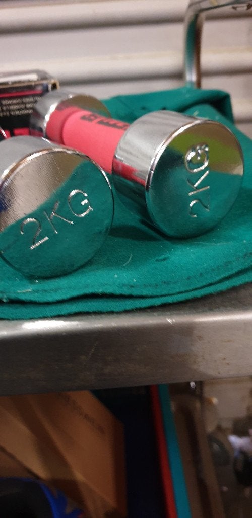 dumbells kettler nieuw, 2 kg, Ophalen of Verzenden, 'T Olde Gre-j, Info@toldegrej.nl, Endepoelstraat 20f Didam